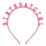 Happy Birthday plastic headband with colorful birthday lettering design from Funzoop The Party Shop