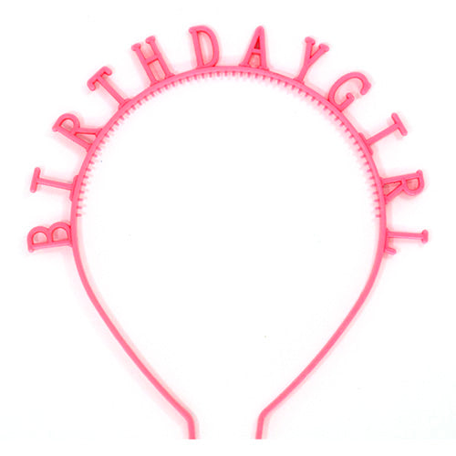 Happy Birthday plastic headband with colorful birthday lettering design from Funzoop The Party Shop