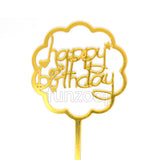 Round Heart Cake Topper Golden - Funzoop