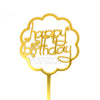 Round Heart Cake Topper Golden - Funzoop
