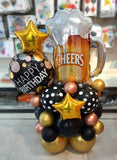 Happy Birthday Stars Cheers Balloons Centerpiece