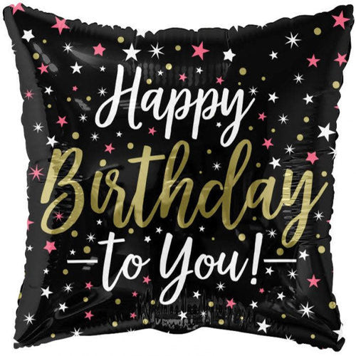 Happy Birthday to You Celebrations Foil Balloon, 18 Inch shown as a product reference for birthday celebrations, with its themed design visible.