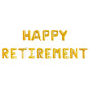 HAPPY RETIREMENT Foil Balloons Banner - Golden - Funzoop