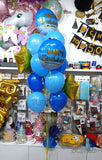 Happy Birthday Symphony 16 Pcs Balloons Bouquet Set - Blue [BQM05]