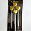 Heart shaped cake candles in assorted colours