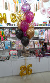 Birthday Helium Balloon Bouquet (BQ01) Princess Topper - Funzoop The Party Shop