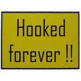 Hooked Forever photo booth placard featuring a romantic wedding quote design from Funzoop The Party Shop