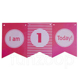 I Am One Today Wall Banner (Pink) - Funzoop