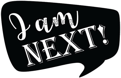 I Am Next photo booth placard for bridal shower and wedding celebrations