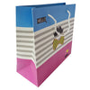 I Love Mustache & Bow Printed Gift Bag, with a printed design for presenting a wrapped gift and a separate greeting card.