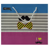 I Love Mustache & Bow Printed Gift Bag, with a printed design for presenting a wrapped gift and a separate greeting card.