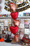 I Love You Hearts Theme 5 in 1 Foil Balloons Bouquet Set [5 Pcs] Helium Inflated - Funzoop