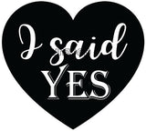 I Said Yes photo booth placard for engagement party celebrations from Funzoop The Party Shop