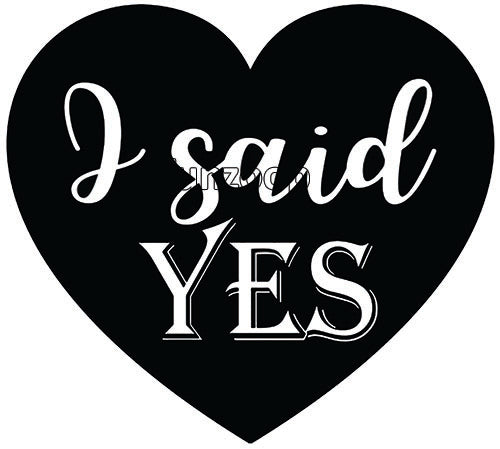 I Said Yes photo booth placard for engagement party celebrations