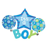 It's a Boy 4 in 1 Foil Balloons Bouquet Set [4 Pcs] - Funzoop