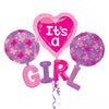 It's a Girl 4 in 1 Foil Balloons Bouquet Set [4 Pcs] - Funzoop
