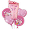 It's a Girl 5 in 1 Foil Balloons Bouquet Set [5 Pcs] - Funzoop