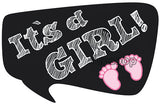 It's a Girl photo booth placard with baby girl celebration themed printed design from Funzoop The Party Shop
