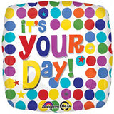 18" Its Your Day Polka Foil Balloon - Funzoop