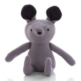 Jerry Mouse cool grey and tan knitted stuffed soft toy by Pluchi from Funzoop The Party Shop