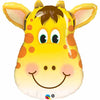 Jolly Giraffe Large Balloon shown as a product reference for animal-themed birthdays and safari celebrations and a coordinated party display.