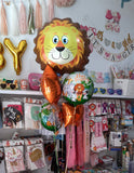 Jungle Animals 5 in 1 Foil Balloons Bouquet Set [5 Pcs] - Funzoop