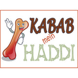 Kabab Mein Haddi photo booth placard with humorous wedding quote design from Funzoop The Party Shop