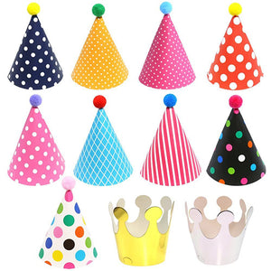 Kids Birthday Party DIY Hats, Assorted (Small Size) - Set of 11 hats - Funzoop