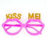 Kiss Me themed party glasses for Valentine's Day and special occasions from Funzoop The Party Shop