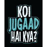 Koi Jugaad Hai Kya photo booth placard with humorous Hindi party message from Funzoop The Party Shop