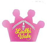 Ladki Wale wedding photo booth placard featuring a fun Indian wedding typography design from Funzoop The Party Shop