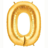 40" Large Foil Number Balloons- Golden (Digit 0) - Funzoop