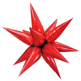 25" Large 12 Point Star Foil Balloon - Red