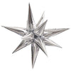 25" Large 12 Point Star Foil Balloon - Silver