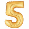 40" Large Foil Number Balloons- Golden (Digit 5) - Funzoop