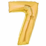 40" Large Foil Number Balloons- Golden (Digit 7) - Funzoop
