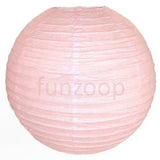 Round light pink paper lantern decoration for party backdrops and ceiling décor from Funzoop The Party Shop