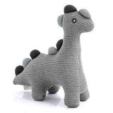 Little Dino light grey melange stuffed soft toy by Pluchi with adorable dinosaur design from Funzoop The Party Shop