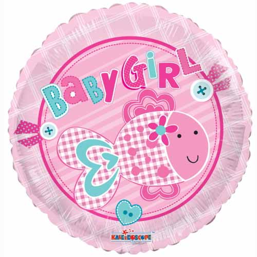 Little Fish Baby Girl Arrival Foil Balloon, 18 Inch shown as a product reference for baby showers and welcome-baby celebrations, with its themed design visible.