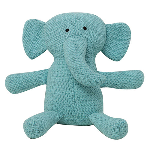 Little Ganesha pearl aqua knitted stuffed soft toy by Pluchi from Funzoop The Party Shop