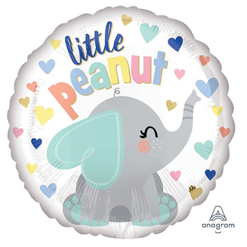 Little Peanut Baby Arrival Foil Balloon, 18 Inch shown as a product reference for baby showers and welcome-baby celebrations, with its themed design visible.