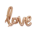 Love Script Letters Foil Balloon - Rose Gold - Funzoop