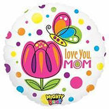 18" Love You Mom Foil Balloon - Funzoop