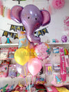 Elephant Love You Mom Helium Balloons Bouquet shown as a styling reference, with additional decorations separate from the balloon in this listing.