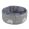 Lovely Elephant- Medium basket (Light Grey) kids storage basket