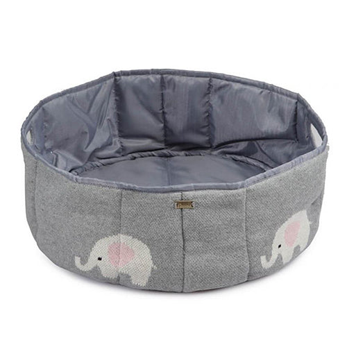 Lovely Elephant medium light grey kids storage basket by Pluchi from Funzoop The Party Shop