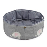 Lovely Elephant medium light grey kids storage basket by Pluchi from Funzoop The Party Shop