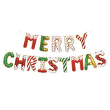 MERRY CHRISTMAS Candy Theme Foil Banner