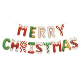 Merry Christmas candy theme foil banner for holiday party decoration from Funzoop The Party Shop