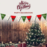 Merry Christmas Paper Triangle Bunting Banner